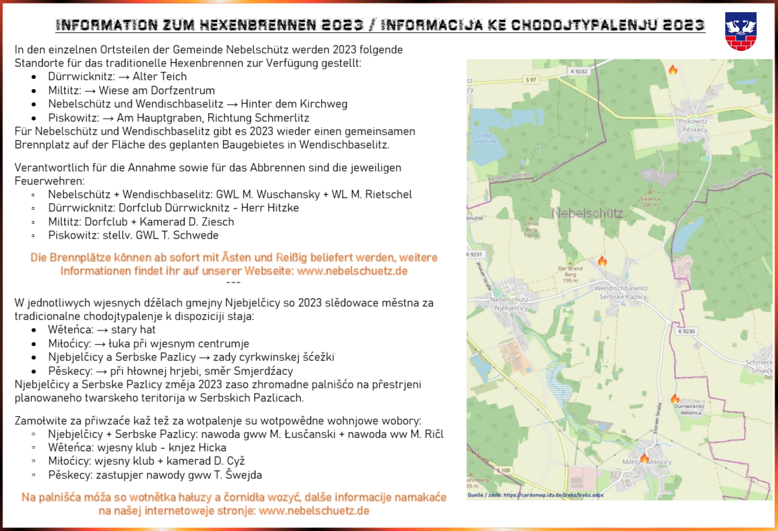 Information zum Hexenbrennen 2023