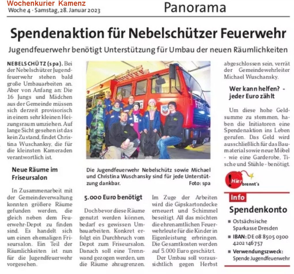 2023 01 28 Spendenaufruf JuFw Nebelschuetz