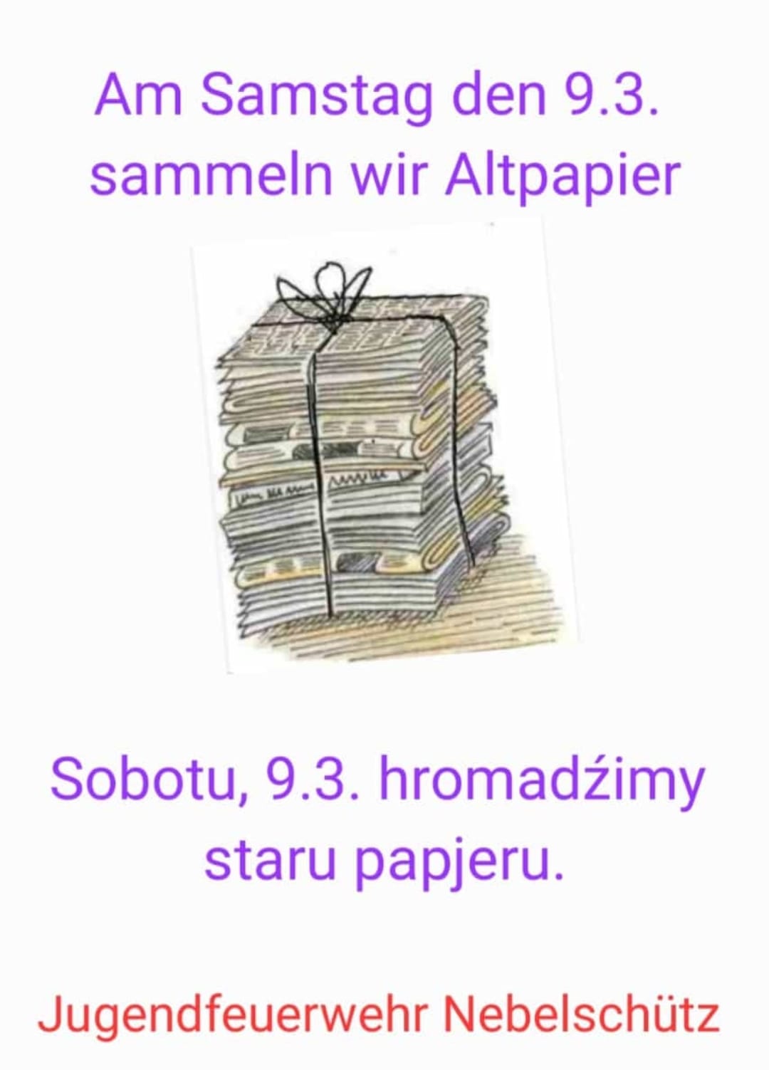 2024 03 09 Altpapiersammlung JuFw Nebelschütz