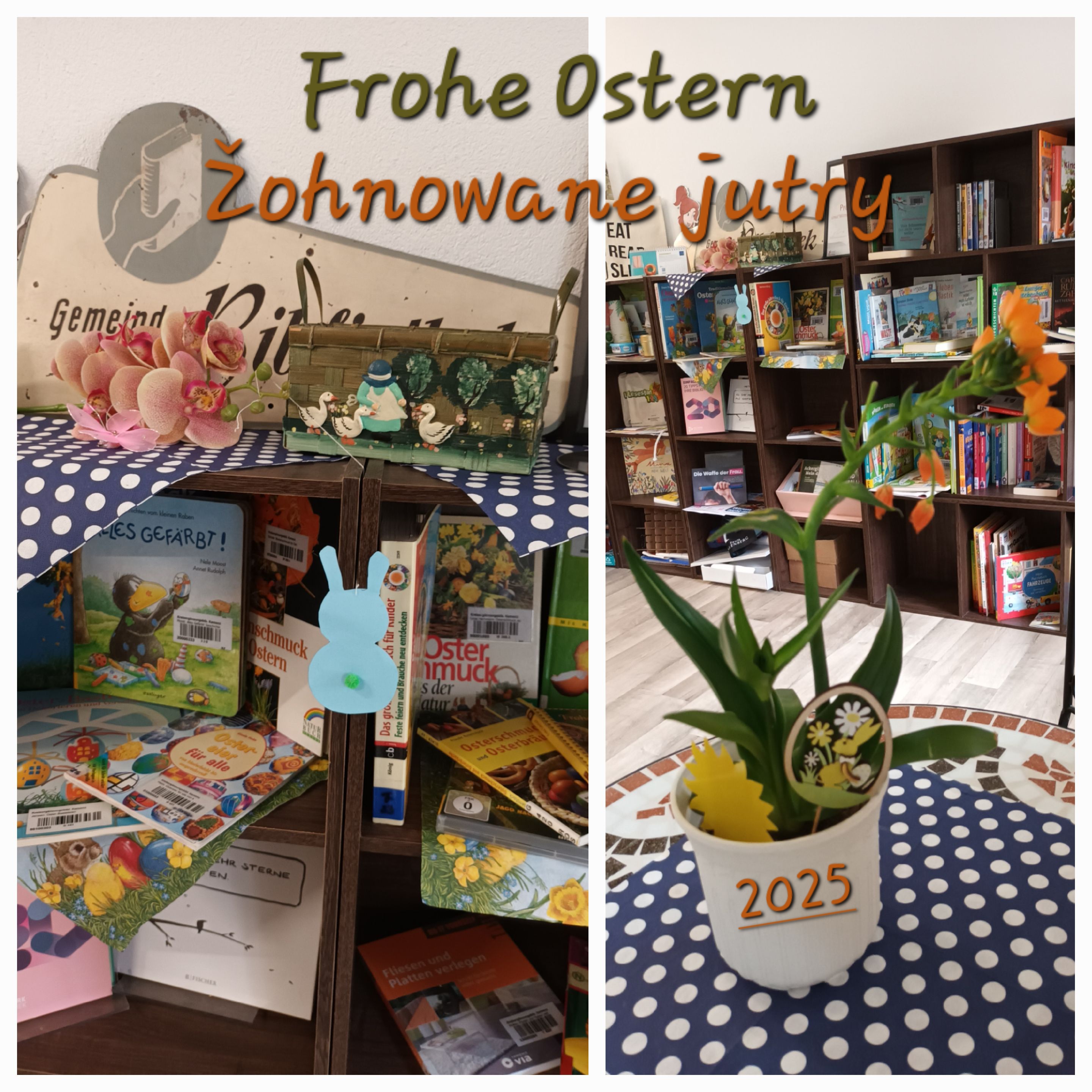 2025 Frohe Ostern Bibliothek Nebelschütz