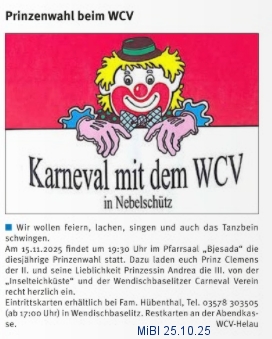 2025 11 16 Prinzenwahl Anzeige MiBl