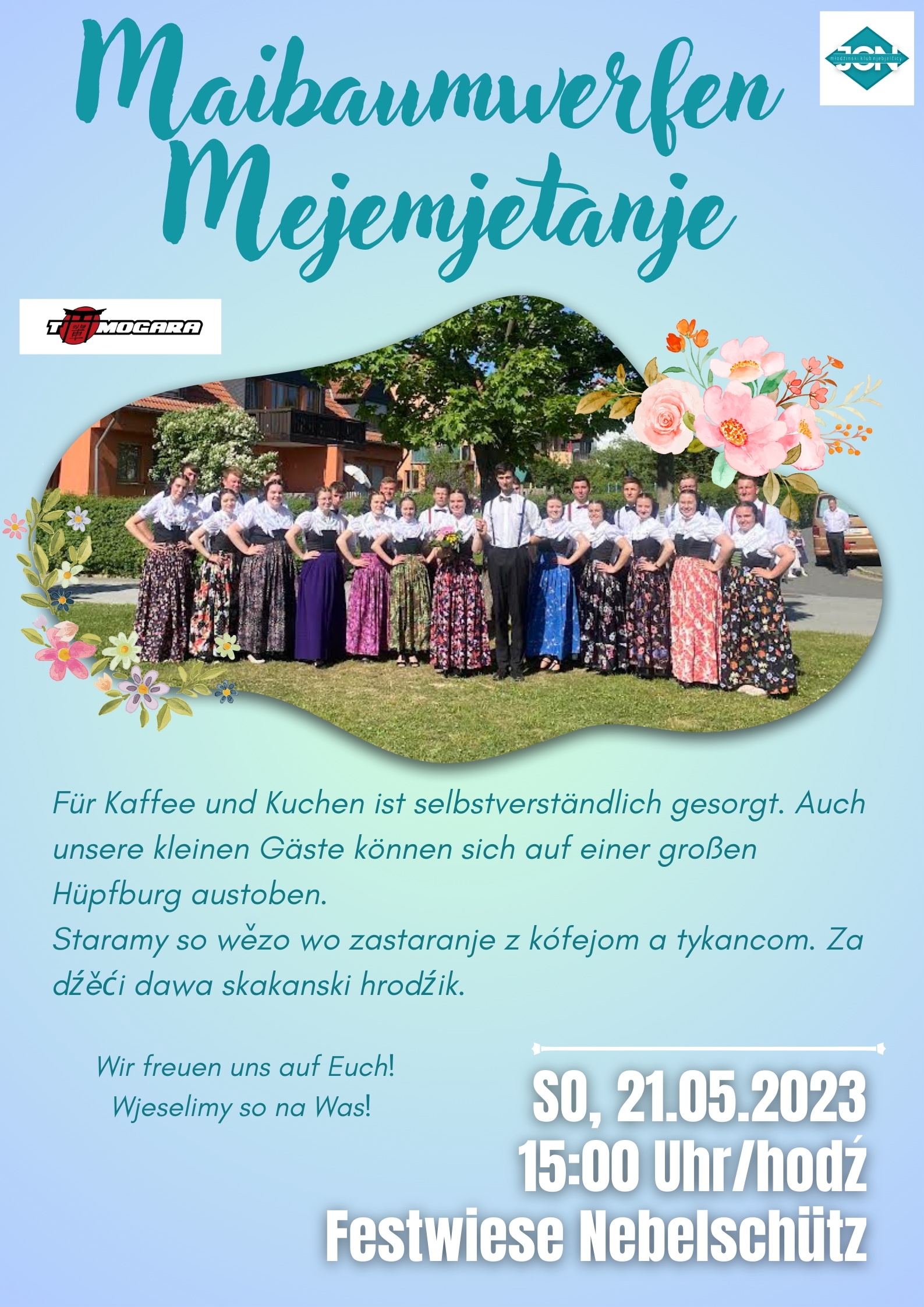 2023 05 21 Maibaumwerfen Nebelschuetz Flyer ohne Serbska Reja